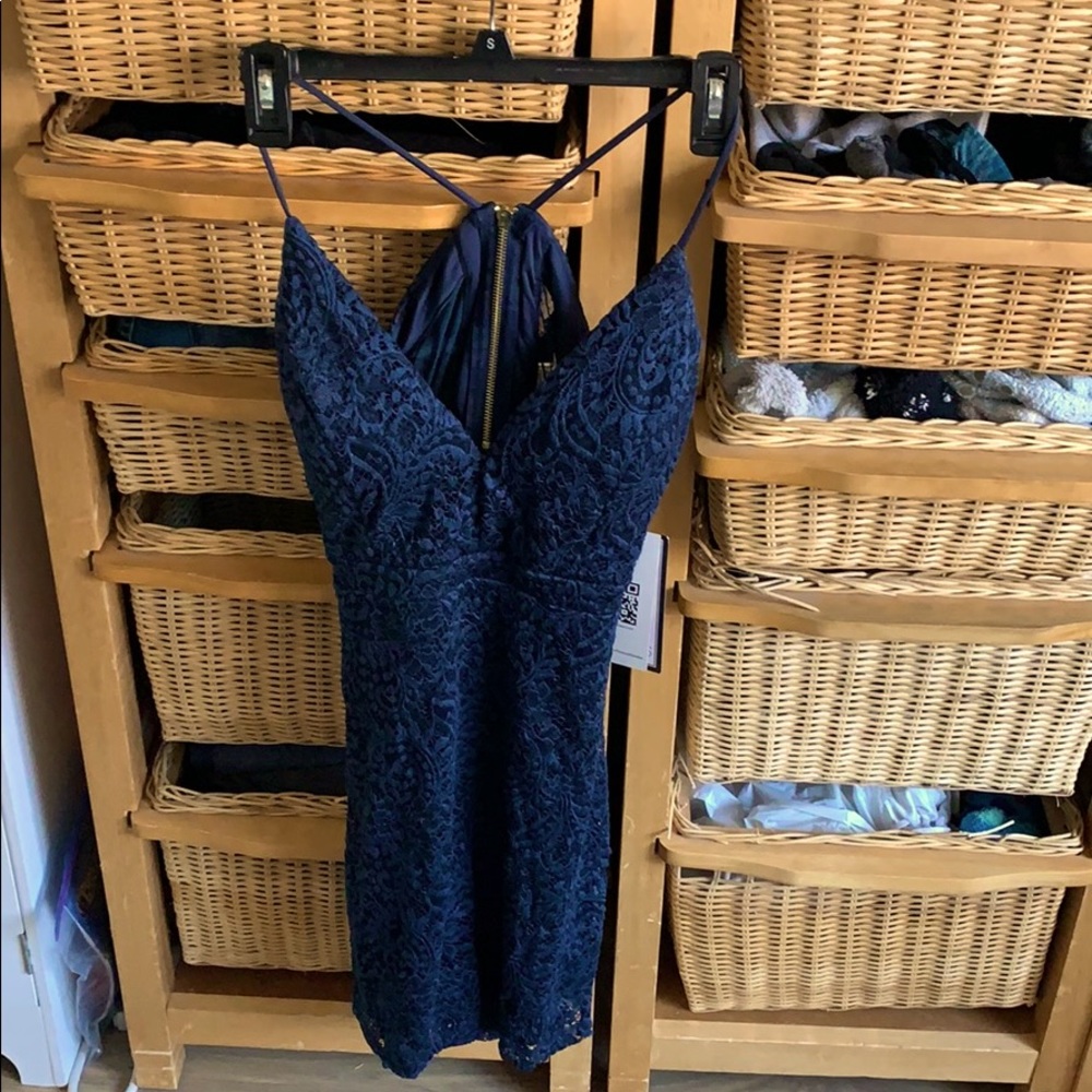 Navy Blue Mini Dress
